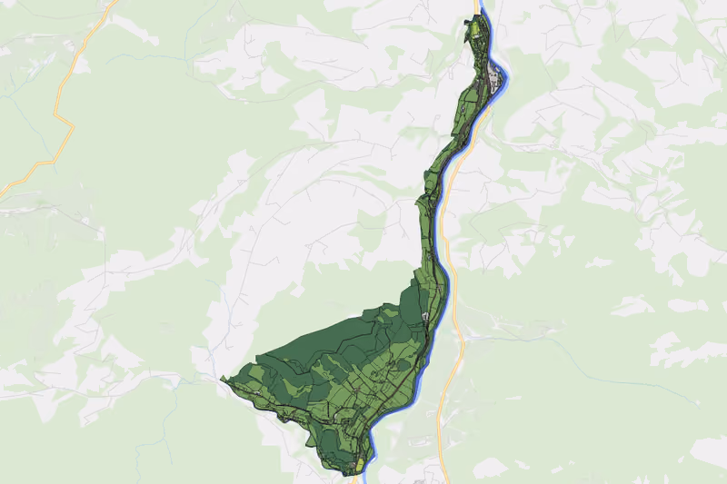 Kartenvorschau des Bodenverbrauchs der KG Obergrünburg