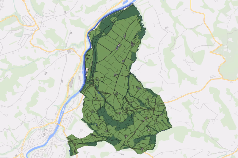 Kartenvorschau des Bodenverbrauchs der KG Pieslwang