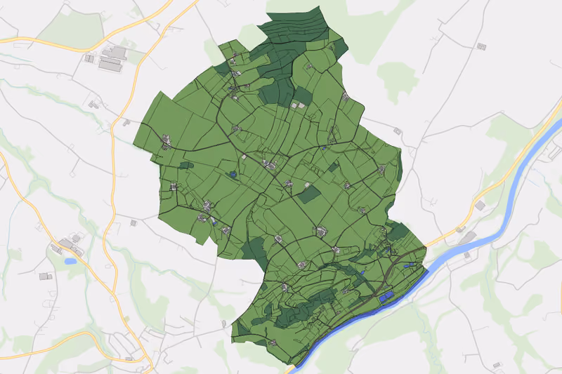 Kartenvorschau des Bodenverbrauchs der KG Steinersdorf