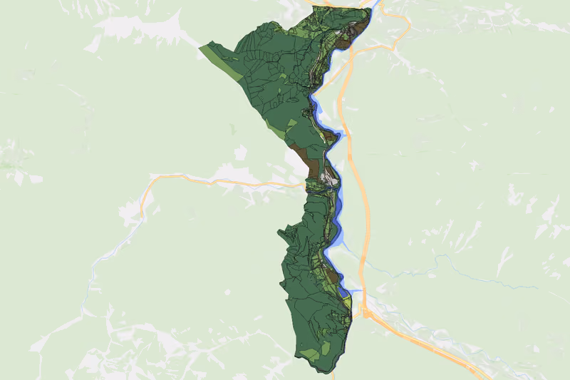 Kartenvorschau des Bodenverbrauchs der KG Klaus