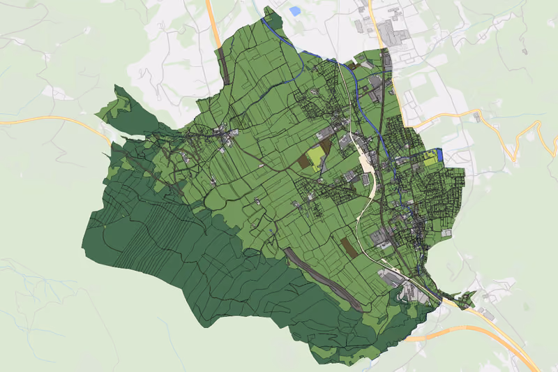 Kartenvorschau des Bodenverbrauchs der KG Mittermicheldorf