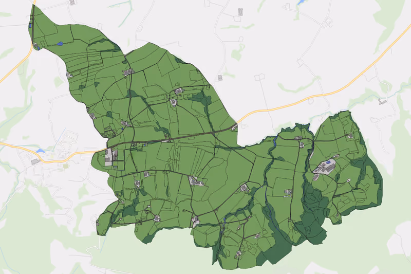 Kartenvorschau des Bodenverbrauchs der KG Sinzendorf