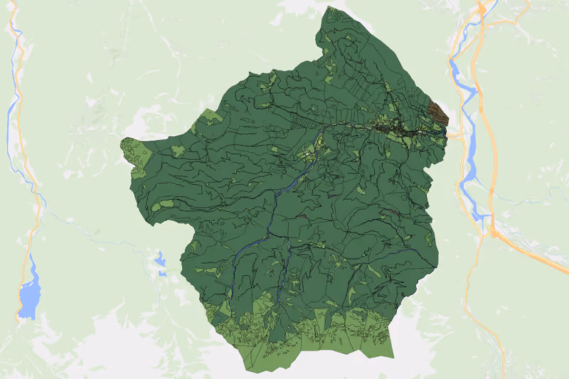 Kartenvorschau des Bodenverbrauchs der KG Steyrling