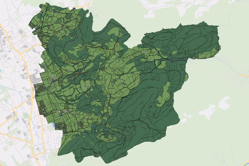 Kartenvorschau des Bodenverbrauchs der KG Untermicheldorf
