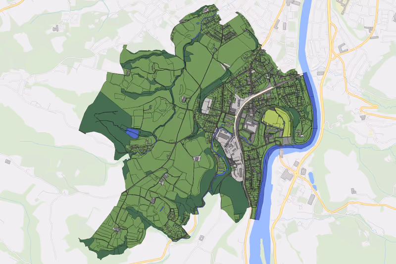 Kartenvorschau des Bodenverbrauchs der KG Garsten