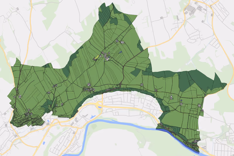 Kartenvorschau des Bodenverbrauchs der KG Gründberg
