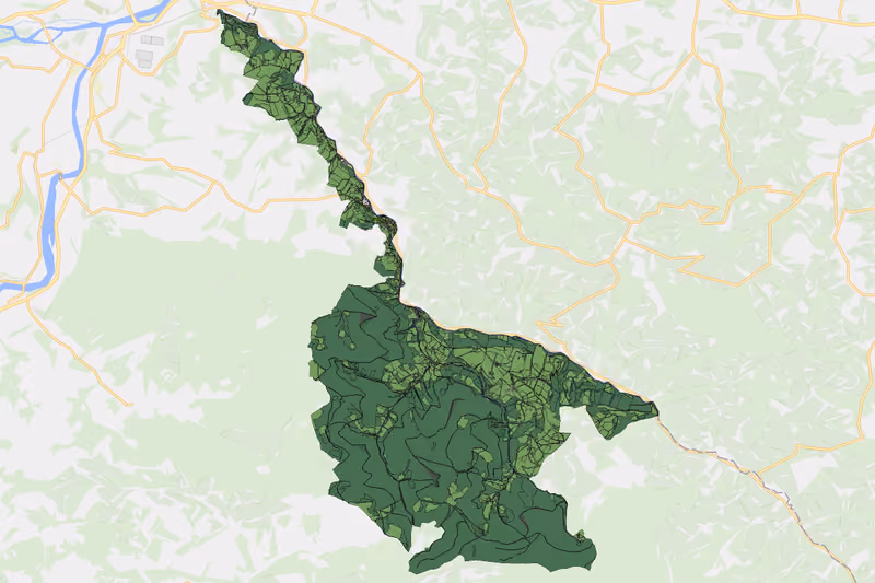 Kartenvorschau des Bodenverbrauchs der KG Kleinraming