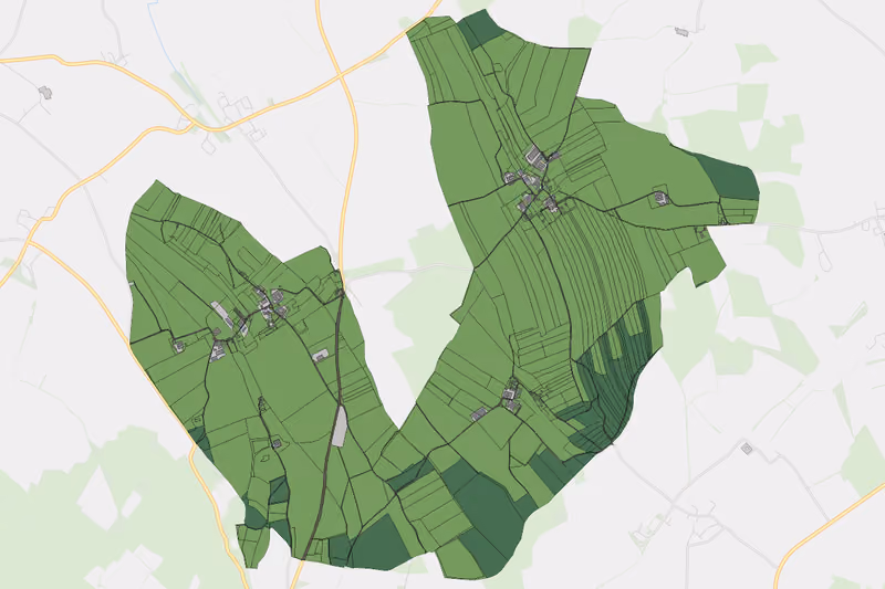 Kartenvorschau des Bodenverbrauchs der KG Oberbrunnern