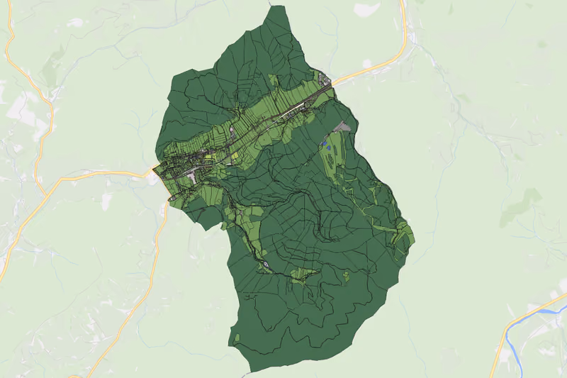 Kartenvorschau des Bodenverbrauchs der KG Gaflenz