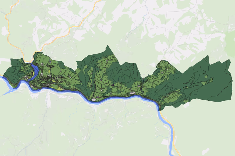 Kartenvorschau des Bodenverbrauchs der KG Hintstein