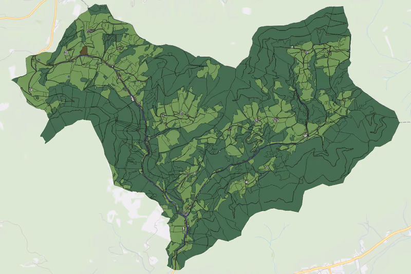 Kartenvorschau des Bodenverbrauchs der KG Kleingschnaidt
