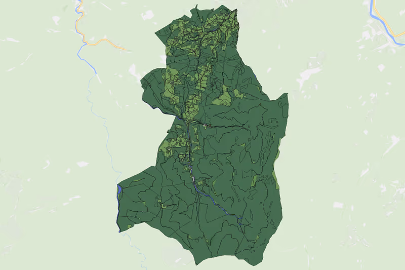 Kartenvorschau des Bodenverbrauchs der KG Lumpelgraben