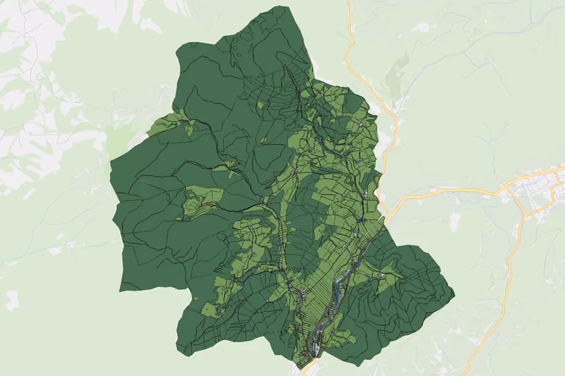 Kartenvorschau des Bodenverbrauchs der KG Neudorf