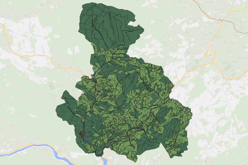 Kartenvorschau des Bodenverbrauchs der KG Neustiftgraben