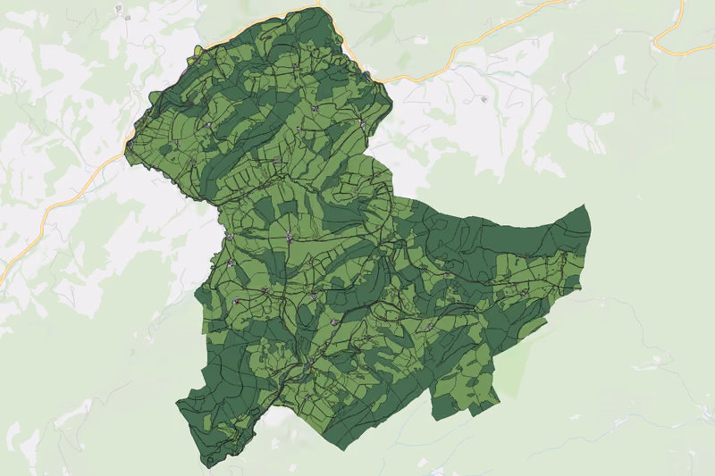 Kartenvorschau des Bodenverbrauchs der KG Platten