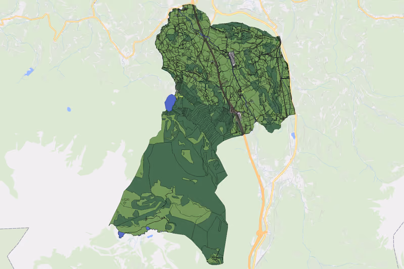 Kartenvorschau des Bodenverbrauchs der KG Gleinkerau