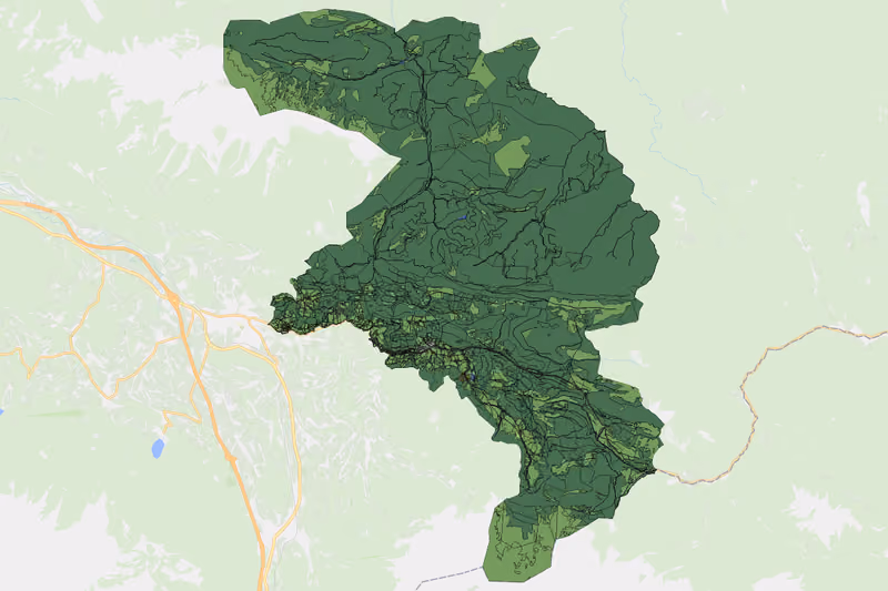 Kartenvorschau des Bodenverbrauchs der KG Rosenau