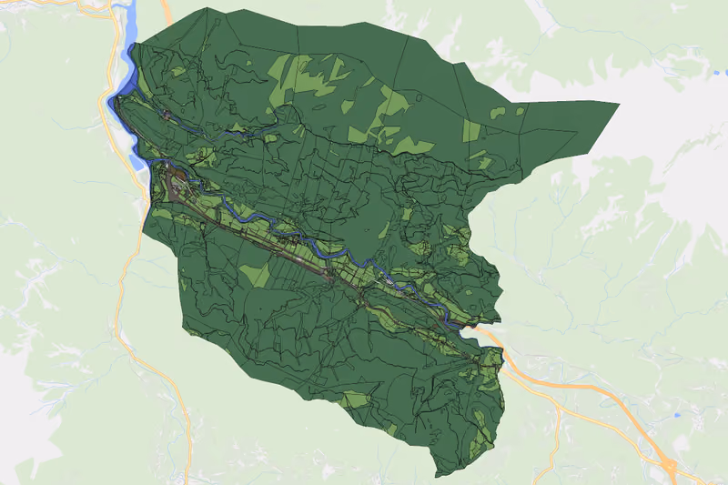 Kartenvorschau des Bodenverbrauchs der KG St. Pankraz