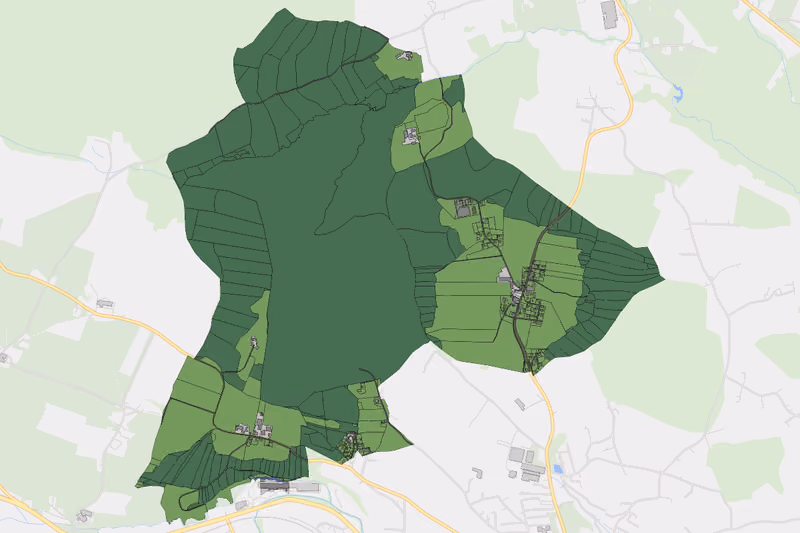 Kartenvorschau des Bodenverbrauchs der KG Höhenwarth