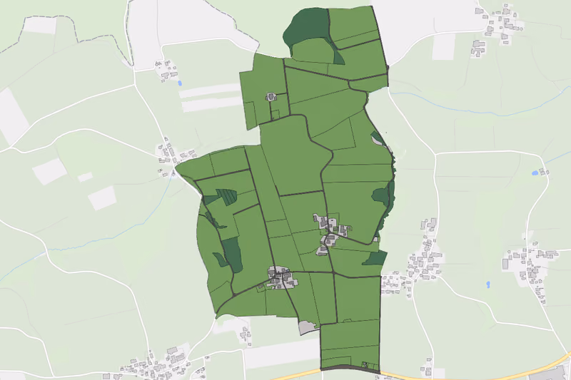 Kartenvorschau des Bodenverbrauchs der KG Oberschwand