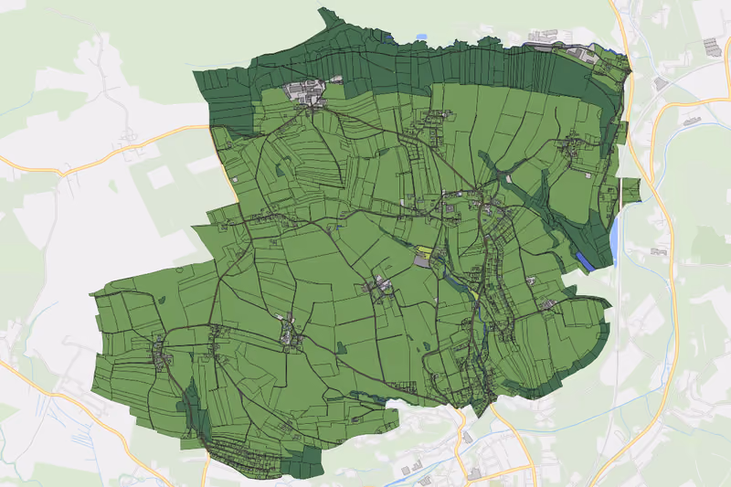 Kartenvorschau des Bodenverbrauchs der KG Pfaffing