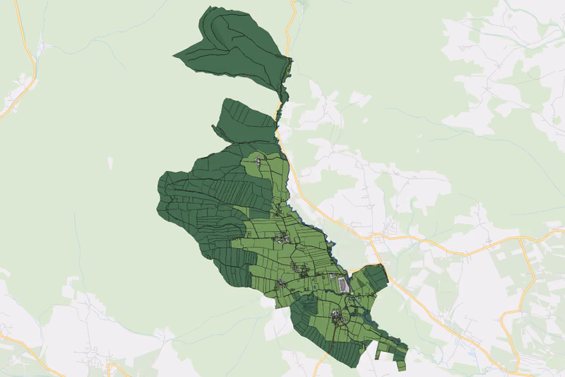 Kartenvorschau des Bodenverbrauchs der KG Walligen