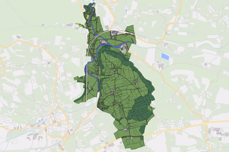 Kartenvorschau des Bodenverbrauchs der KG Walkering