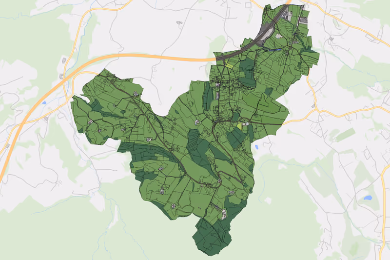 Kartenvorschau des Bodenverbrauchs der KG Wildenhag