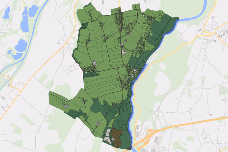 Kartenvorschau des Bodenverbrauchs der KG Windern