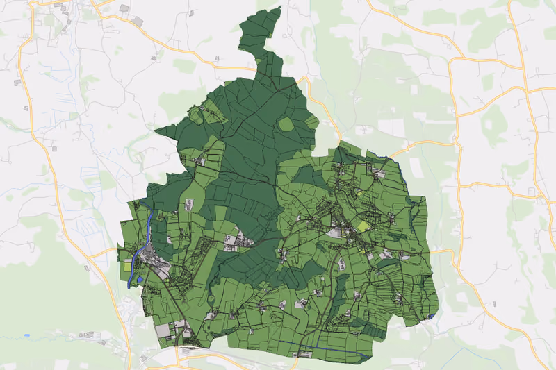 Kartenvorschau des Bodenverbrauchs der KG Neukirchen an der Vöckla