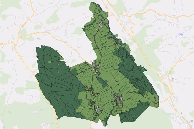 Kartenvorschau des Bodenverbrauchs der KG Oberpilsbach