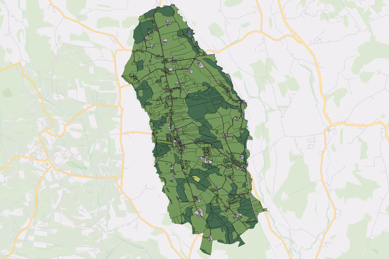 Kartenvorschau des Bodenverbrauchs der KG Trattberg