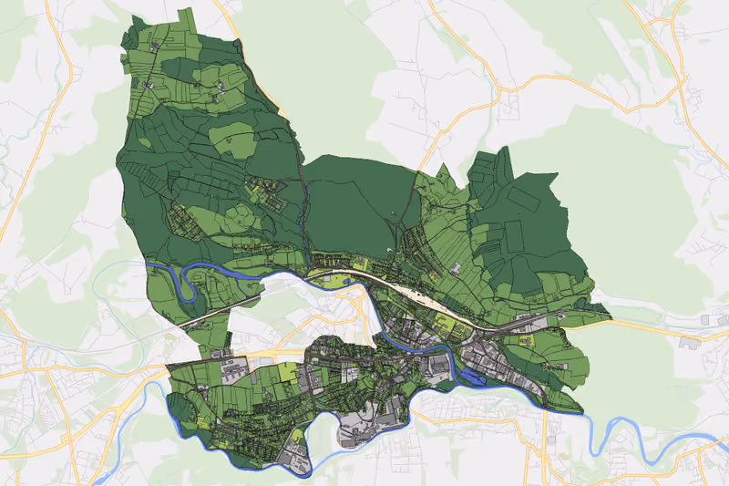 Kartenvorschau des Bodenverbrauchs der KG Wagrain