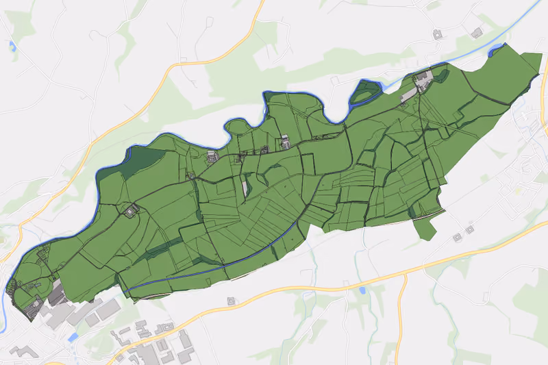 Kartenvorschau des Bodenverbrauchs der KG Au