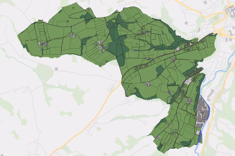 Kartenvorschau des Bodenverbrauchs der KG Dirnberg