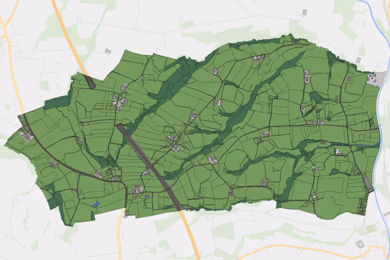 Kartenvorschau des Bodenverbrauchs der KG Penzendorf