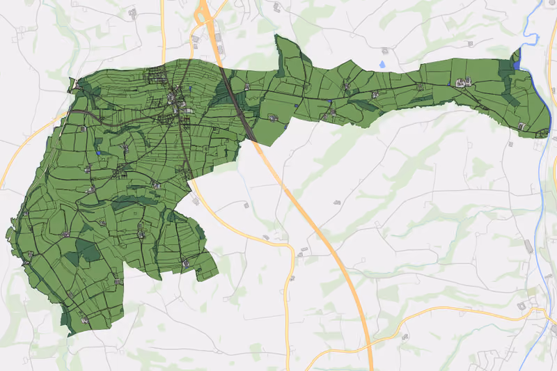Kartenvorschau des Bodenverbrauchs der KG Voitsdorf