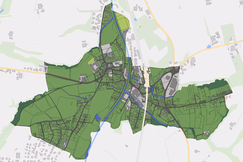 Kartenvorschau des Bodenverbrauchs der KG Wartberg an der Krems
