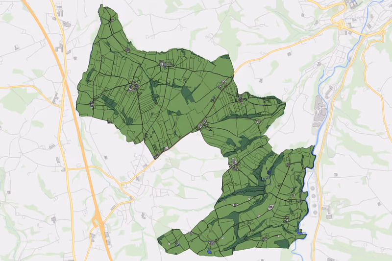 Kartenvorschau des Bodenverbrauchs der KG Zenndorf