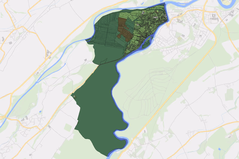 Kartenvorschau des Bodenverbrauchs der KG Stadl-Paura - Hausruck