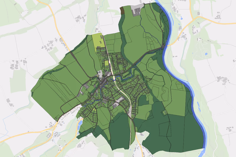 Kartenvorschau des Bodenverbrauchs der KG Wimsbach