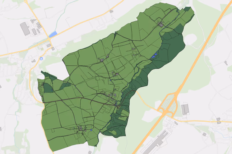 Kartenvorschau des Bodenverbrauchs der KG Grassing