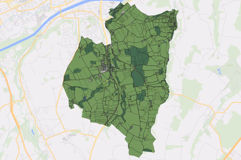 Kartenvorschau des Bodenverbrauchs der KG Ottsdorf