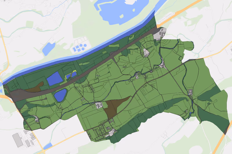 Kartenvorschau des Bodenverbrauchs der KG Sinnersdorf