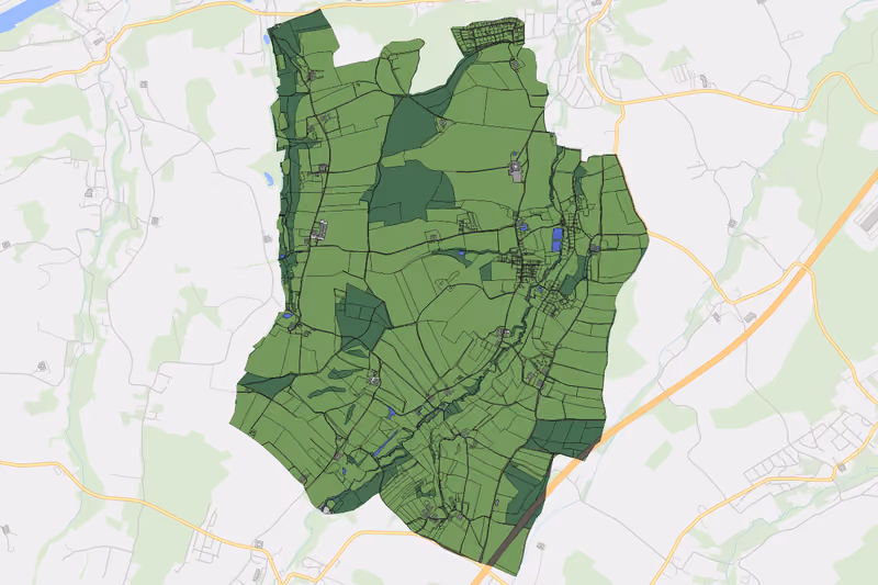 Kartenvorschau des Bodenverbrauchs der KG Weyerbach