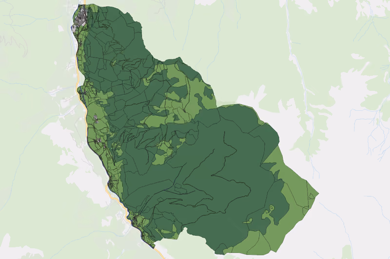 Kartenvorschau des Bodenverbrauchs der KG Eben