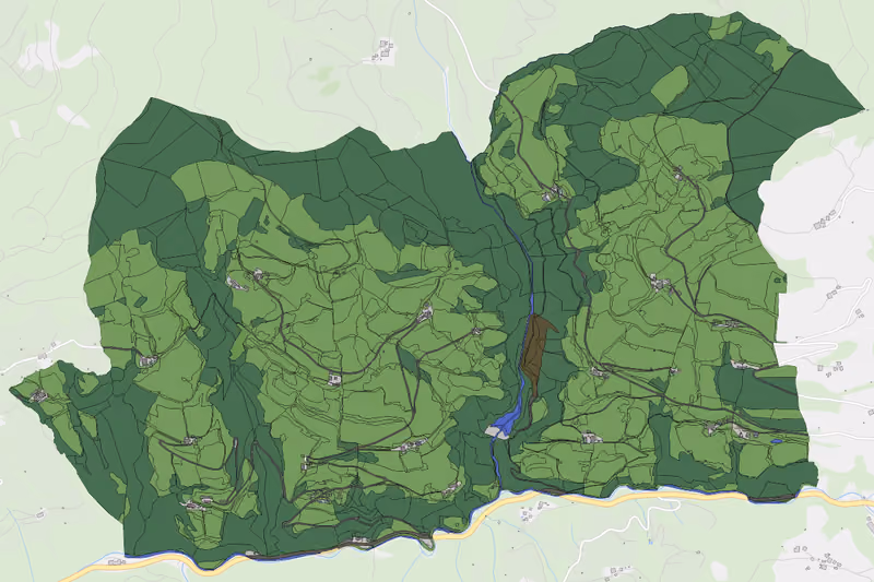 Kartenvorschau des Bodenverbrauchs der KG Floitensberg