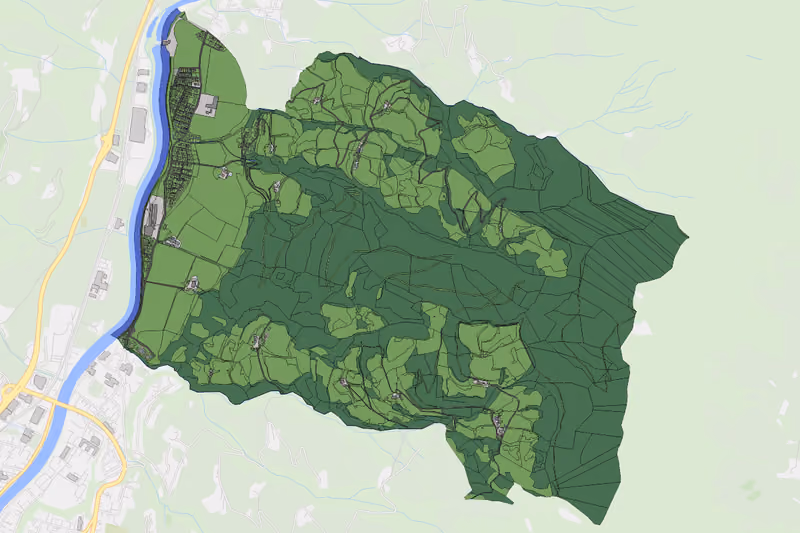 Kartenvorschau des Bodenverbrauchs der KG Maschl