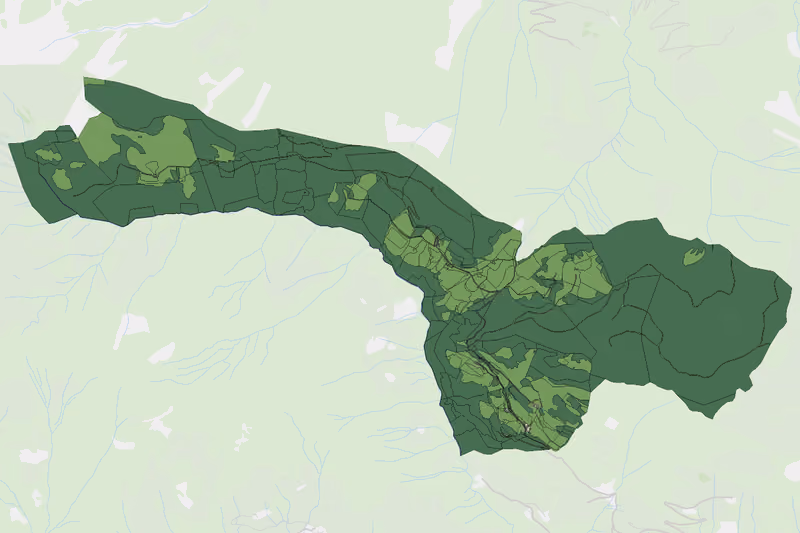 Kartenvorschau des Bodenverbrauchs der KG Oberlehen