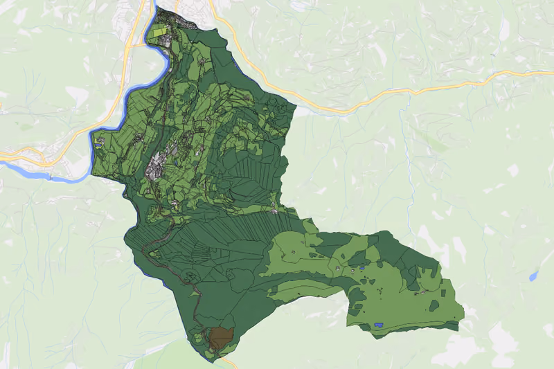 Kartenvorschau des Bodenverbrauchs der KG Plankenau